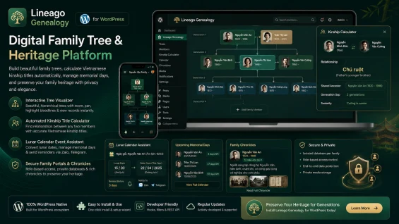Lineago Genealogy - Digital Family Tree & Heritage Platform
