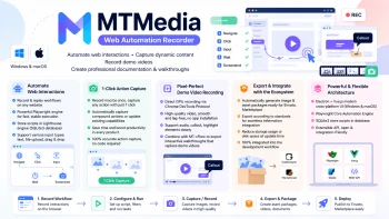 MTMedia - Automated Web Recording & Media Creation Suite for Windows & macOS