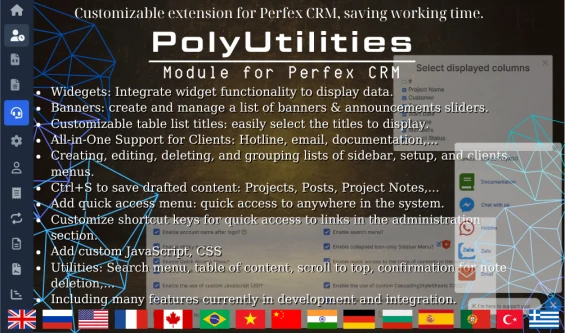 PolyUtilities for Perfex CRM - Ultimate UI/UX & Customization Toolkit